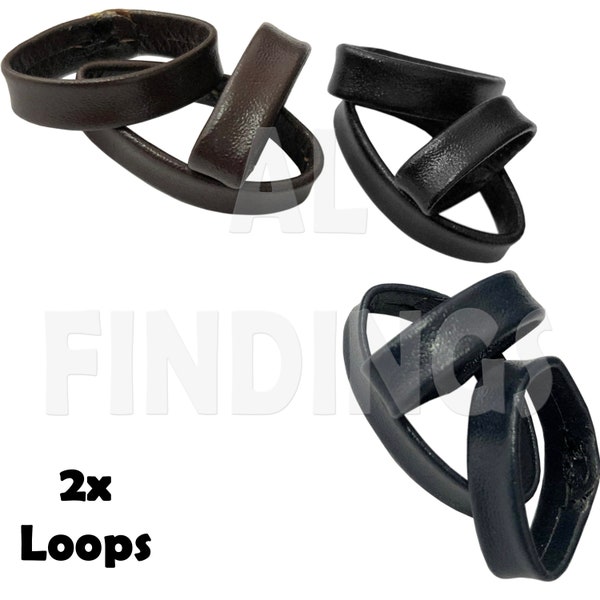 2x Leather Watch Strap Retaining LOOP ONLY Band Keeper Holder All Colours Smooth Loops Finish (10)