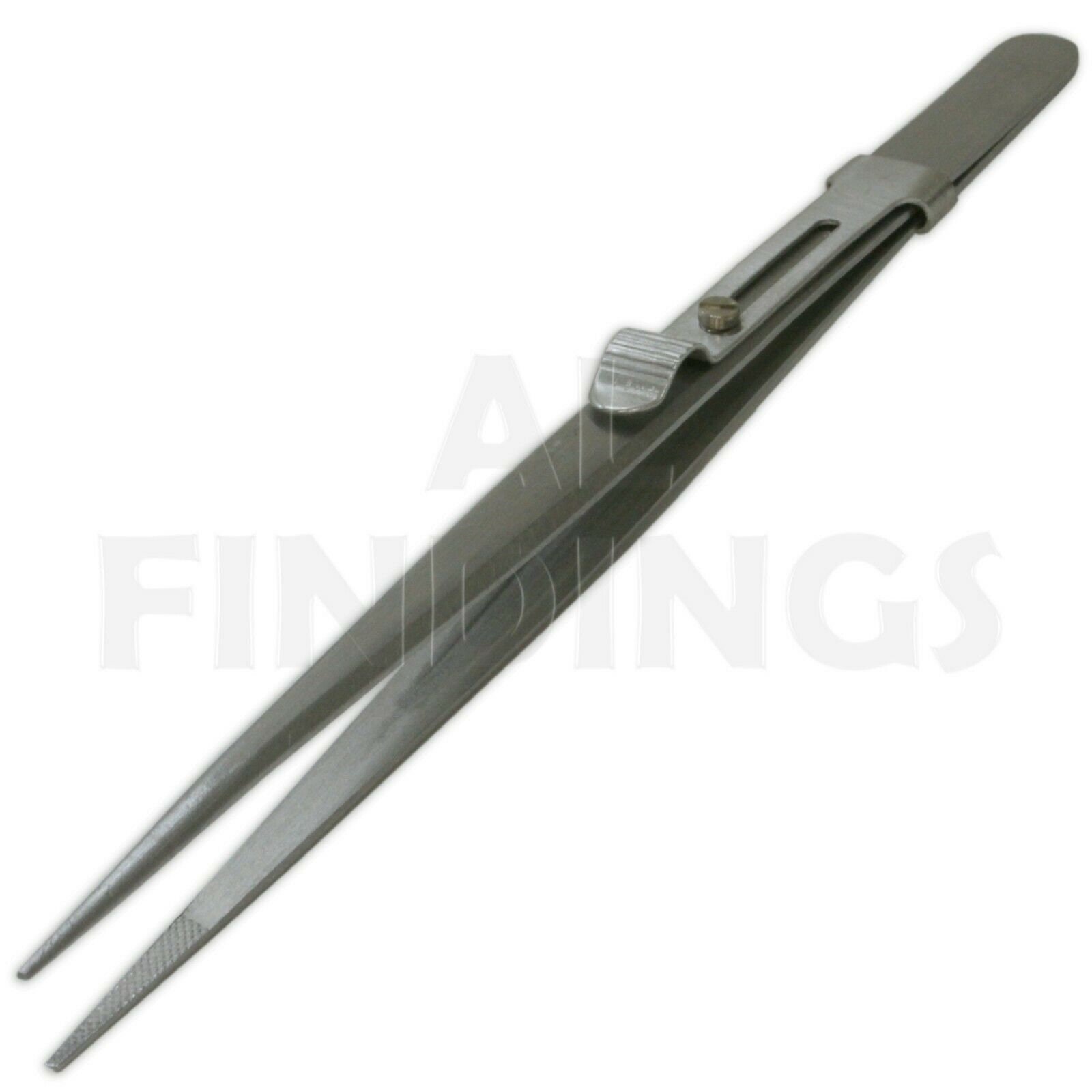 SET of 2 Fiber Grip Cross Locking Tweezers 90º Bent Tip & 90º Slotted Cross  Lock 2E 