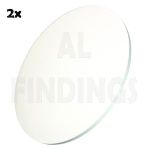 Peut inclure: Deux disques de verre ronds et transparents avec le texte "AL FINDINGS" imprimé dessus.