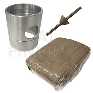 Molde de fundición en arena Frasco de fundición en arena de aluminio Estilo Delft 60 mm x 68 mm (agujero) 1 kg de arena (1290)