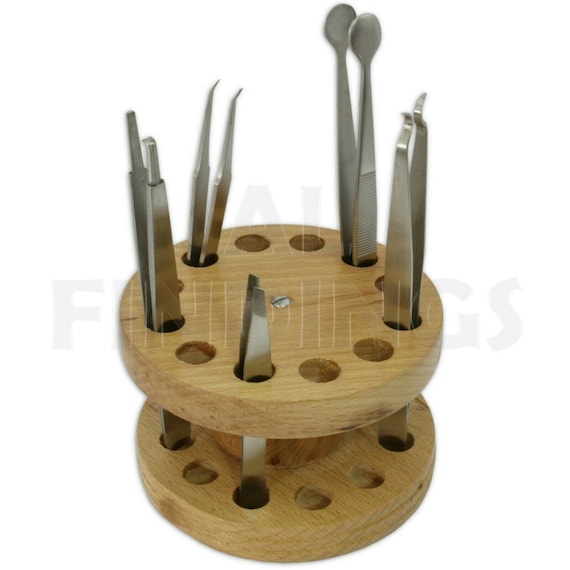 Wooden Tweezer Stand Holder Tweezers Storage Tool 295 Etsy