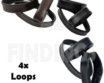4x Leather Watch Strap Retaining LOOP ONLY Band Keeper Holder All Colours Smooth Loops Finish (10)