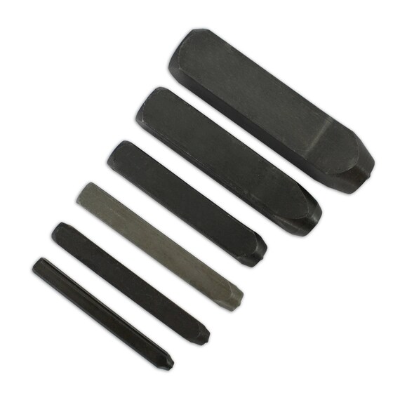 Set Punzoni In Acciaio Al Carbonio 36 Pezzi - Lettere E Numeri 10 Mm, Con Scatola