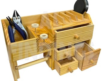 Bench Top Tools Organiser File Plier Watch Parts Storage Bur Jewellery Tool : D (1980)