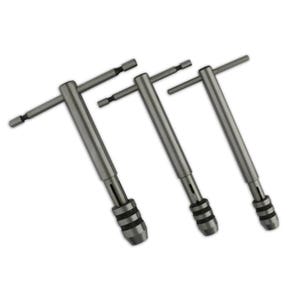 3 Piece T Handle Tap Wrench Set 2.5mm to 9mm 6&quot; long Tool