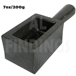 7oz (200gms) Cast Iron Ingot Mould Silver & Gold Bar Melt Scrap Casting Tool (520)