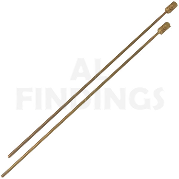 2pc Clock Brass Gong Rods With Brass Ends 205mm & 195mm Chime Hammer Bronze (25)