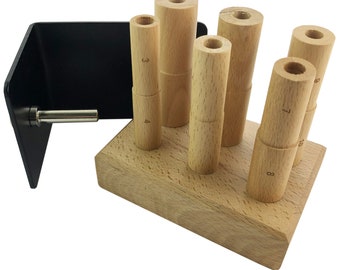 Ring Mandrel Wire Wrapping Multi Stepped Wooden Jewellery Craft Tool 3-14 Size (805)