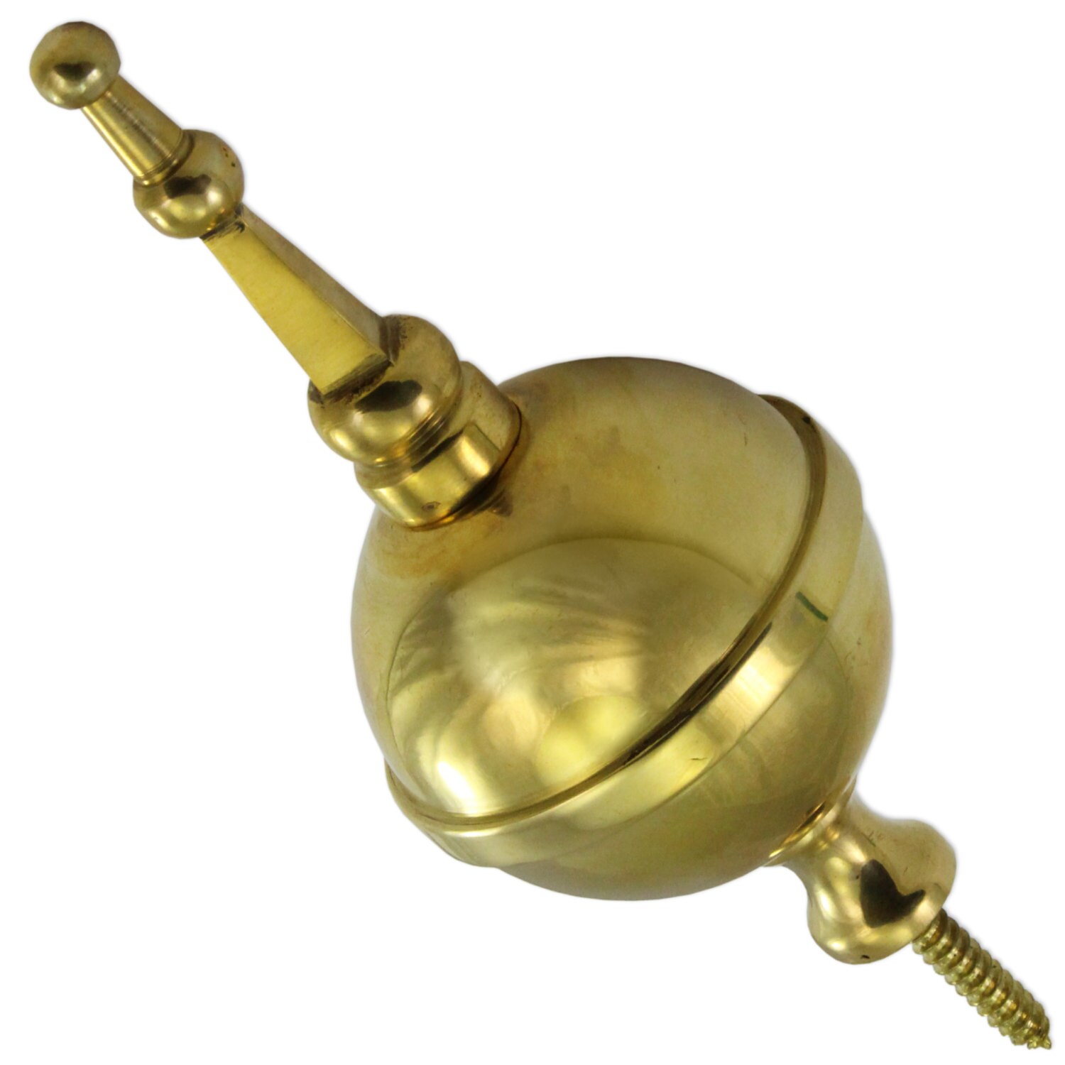 Brass ball & spire finial grandfather longcase clock watch Etsy