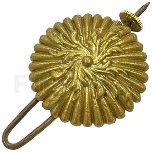 Waterbury Antique Clock Pendulum Bob Ornate Replacement Fancy Mantel Part Brass (85)