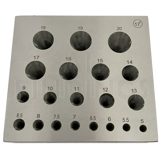 Bloc De Serrage Avec Poinçons Ronds 17° Pour Bijouterie - 14 Tailles De 3 à 16 Mm - Pour Former Des Lunettes - 2