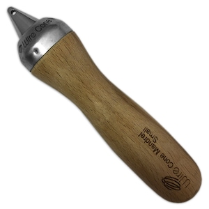 May include: A wooden handled wire cone mandrel tool with a metal tip. The tool is labeled "Wire Cone Mandrel Small".