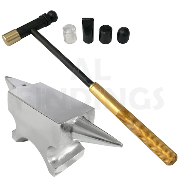 Mirror Finish Horn Anvil Steel Doming Dapping 6 Parts Hammer Tool (665)