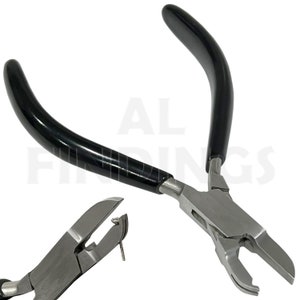 May include: Pliers with black handles and a silver metal head. The pliers are designed for bending and shaping jewellery wire.