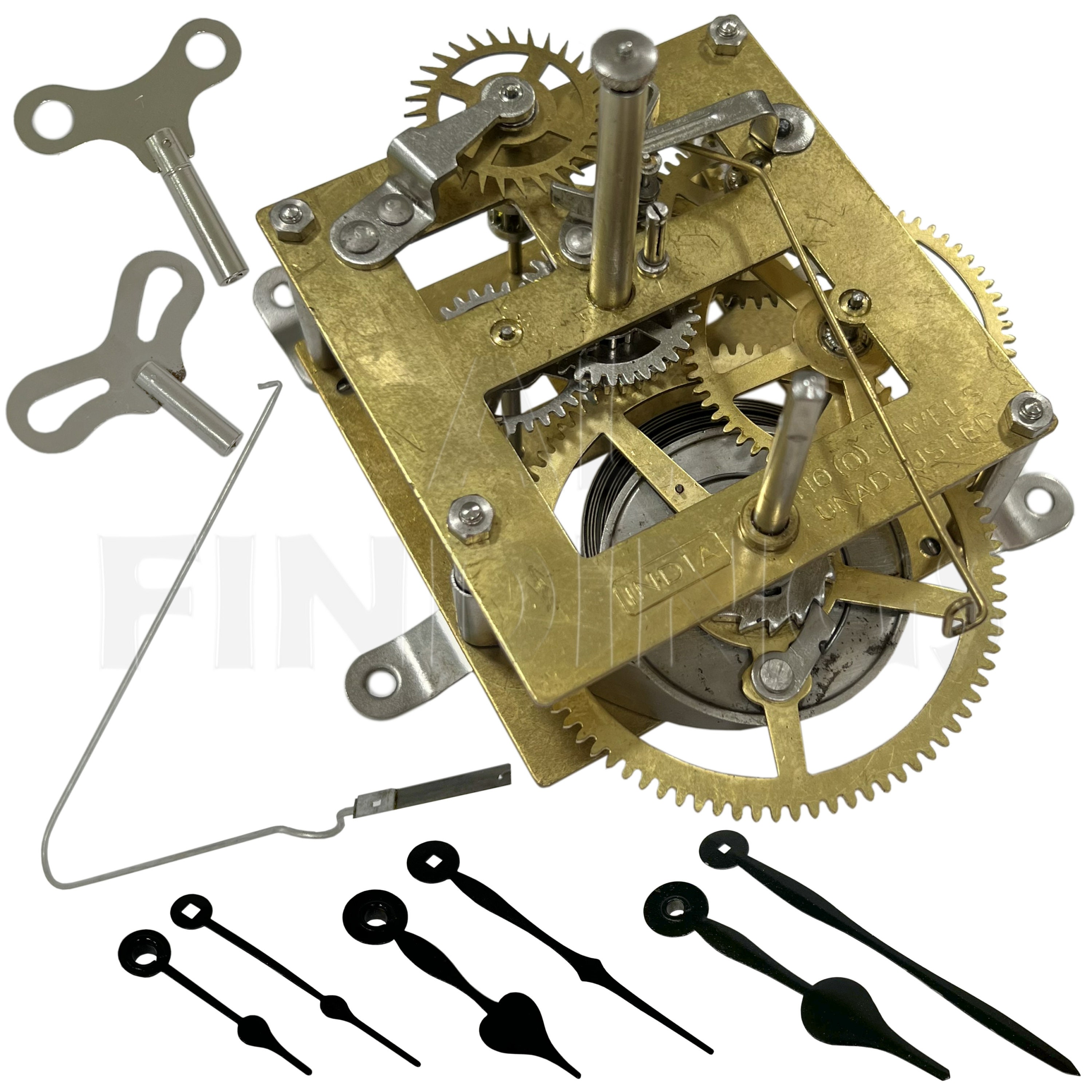 Vintage Chain Gear Rotating Clock Mechanical Wind Art Hands