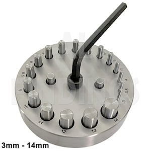 18 円形ディスクカッター ラウンドカッティングツールセット 特大 3 mm -14 mm ツール (2580)