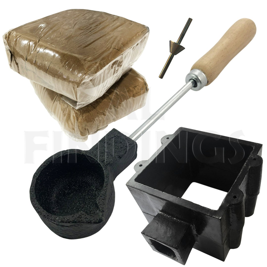 Zand Casting 4 Pin Traditionele Flask/Smelting Pot/2kg Zand/Sprue