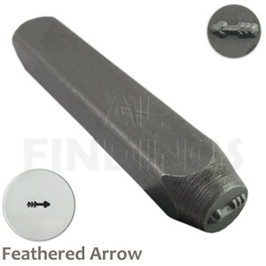 Feathered Arrow Punch Metal Stamp Design Jewellery Craft Tool (70)