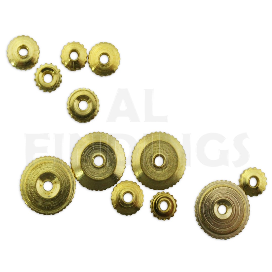 Brass Clock Hand Nuts American Metric Clockmakers Parts Repairs Mixed