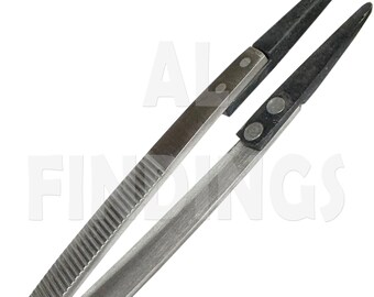 Produktbild von Pinzette Mit Kunststoffspitzen 40 Mm – 160 Mm Lang, 12 Mm Öffnung, Schonend Für Empfindliche Oberflächen