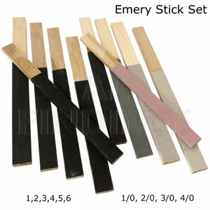Polishing Paper Emery Stick Grade 1/0, 2/0, 3/0, 4/0, - 1, 2, 3, 4, 5, 6 Cleaning Tool Range