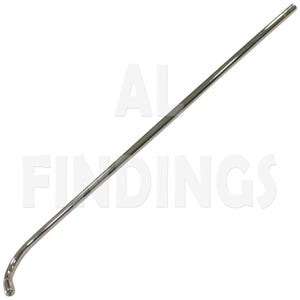 Peut inclure: Un outil de bijouterie en métal argenté brillant, avec une extrémité incurvée. L'outil est long et fin, avec une section droite et une section incurvée à une extrémité. Pour la fabrication de bijoux.