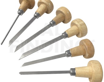 6 piezas de buriles con mango de madera para reloj (160)