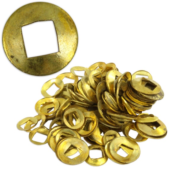 100x Assorted Brass Flat Clock Washers Washers mixed Round hole 