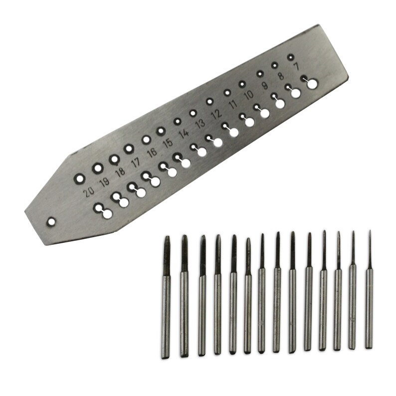 Tap and Die Set 0.7mm to 2.00mm 14 Taps and Dies Wooden Etsy