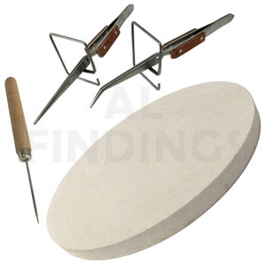 Round Heat Proof Soldering Mat Board/ Stand Solder Tweezer/ Wood Pick  (900)