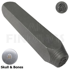 Skull & Bones Punch Metal Stamp Design Jewellery Craft Tool (70)
