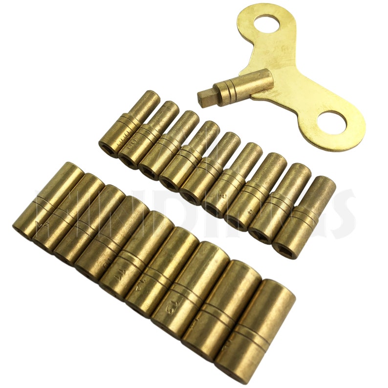 Set 18 Uhr Winding Messing Schlüssel 1,75mm 6,0mm ODER 000-15 Heizkörper Schlüssel Werkzeug180 Bild 3