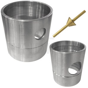 Sand Casting Mould Aluminium Sand Casting Flask Delft Style 100x100mm, 60x60mm & Brass Sprue Set (650)