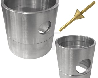 Aluminium Sand Casting Flask, Delft Style, with Brass Sprue Set