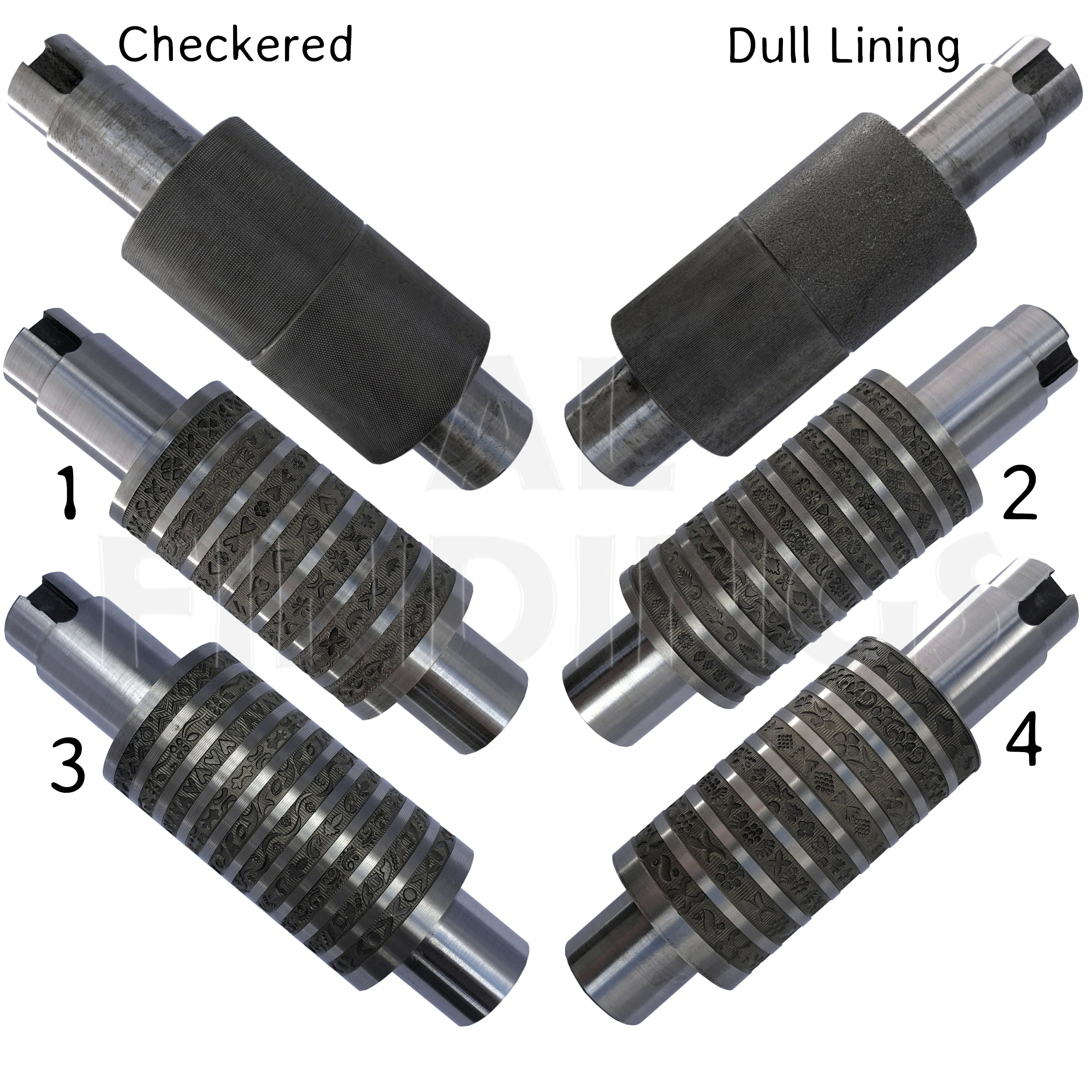 Rouleaux de laminoir de rechange design divers 3" design or argent 3" outil (1200)