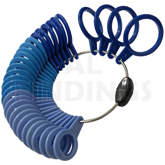 Strumento Misura Dito Misuratore Di Anelli UK - Bastone Mandrino In Plastica Per Misurare La Taglia Delle Dita Da A A Z Bastone Mandrino Taglie Anelli - Foto 12
