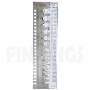 Stainless Steel Wire Thickness Gauge Marked With MM & SWG Craft Bead Tool (40)