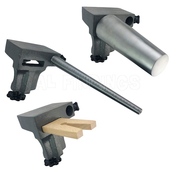 Round Combination Bench Pin & Anvil, Round Bangle, Ring Mandrel Set Jewellery Tools