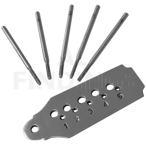 5 Tap and die set no 1,2,3,4,5 taps and dies watch repair tool (20)