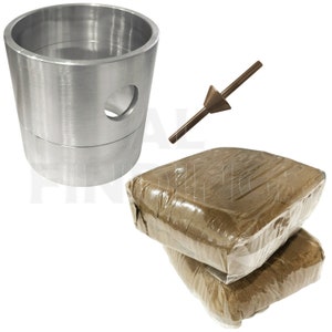 Molde de fundición en arena, matraz de fundición en arena de aluminio, estilo Delft, 100mm x 100mm (agujero), 1kg de arena (1480)