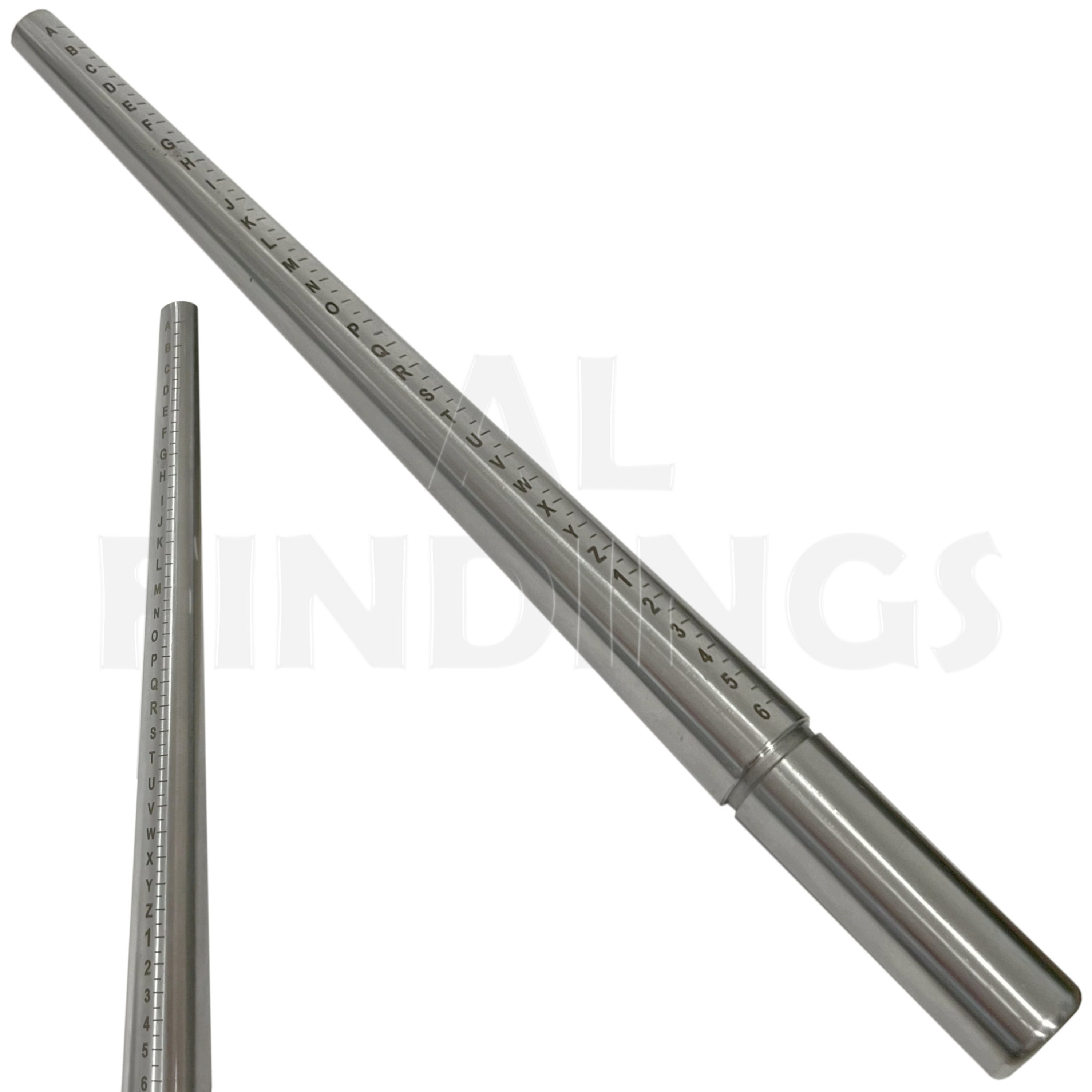 Steel Ungroove Ring Mandrel for Ring Making, Sizing, Shaping and Forming  Size US 0-15 Gauge Stick Sizer Jewelry 
