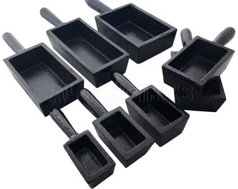 80oz Cast Iron Ingot Mould Silver Gold Bar Foundry Melting Casting Metal 2.4KG