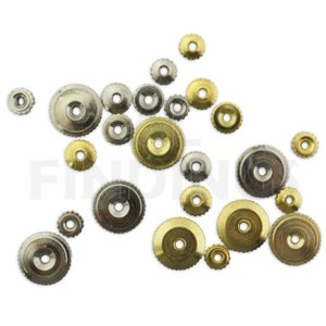 Brass/Steel Clock hand Nuts American Metric Clockmakers Parts Repairs Mixed Hermel (25)