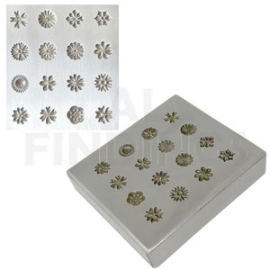 Mini Flowers Shot Plate 16 Designs Steel Shot Plates Jewellery Tool Impression (1150)