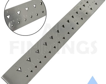 8" Drawplate TRIANGLE 30 Holes pulling wire shaping jewellery craft tool (190)