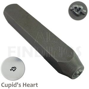 Cupid&#39;s Heart Punch Metal Stamp Design Jewellery Craft Tool (70)