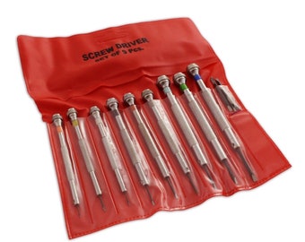 Watchmakers hobby 9 screwdriver set with spare blades .watch repair tool 2.3mm-0.65mm (125)