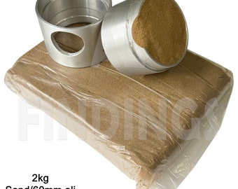 60mm Metal Sand Casting Kit: Traditional Delft Style Flask, 2kg Petrobond Clay