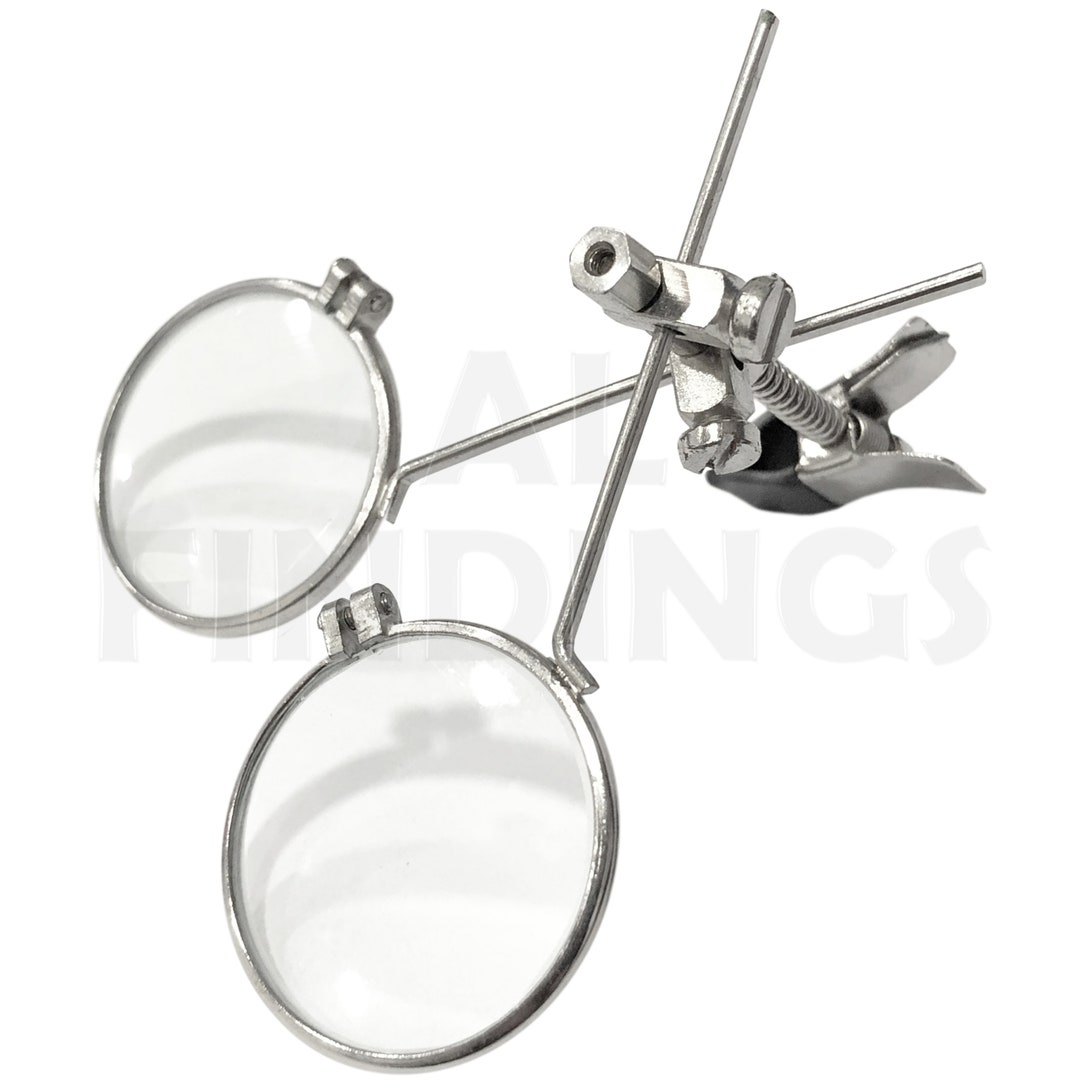 Clip-On Eyeglass Loupes 10X Double Lenses Magnifying Glass