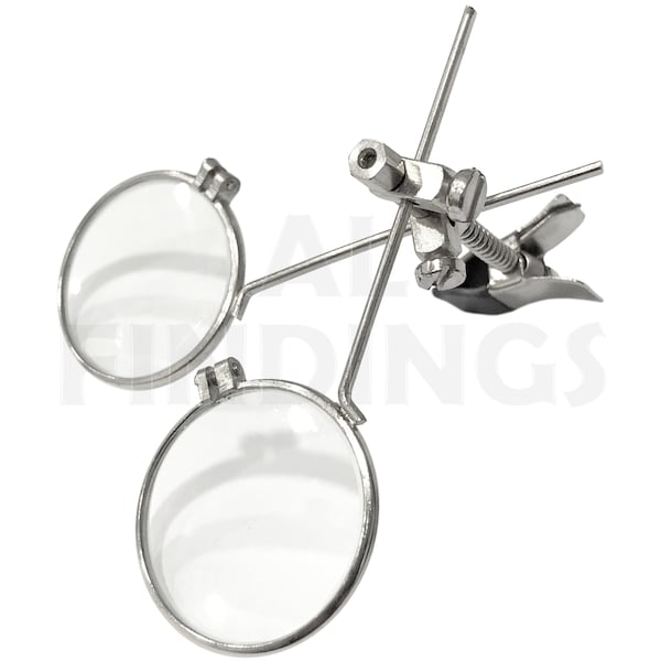 3.3x & 3.3x = 6.6x Clip On Double Lens Loupe Eyeglass Magnifier Tool  (30)